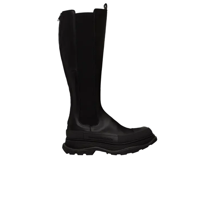 Кроссовки Alexander McQueen Alexander McQueen Wmns Tread Slick Knee High Boot 'Black', черный