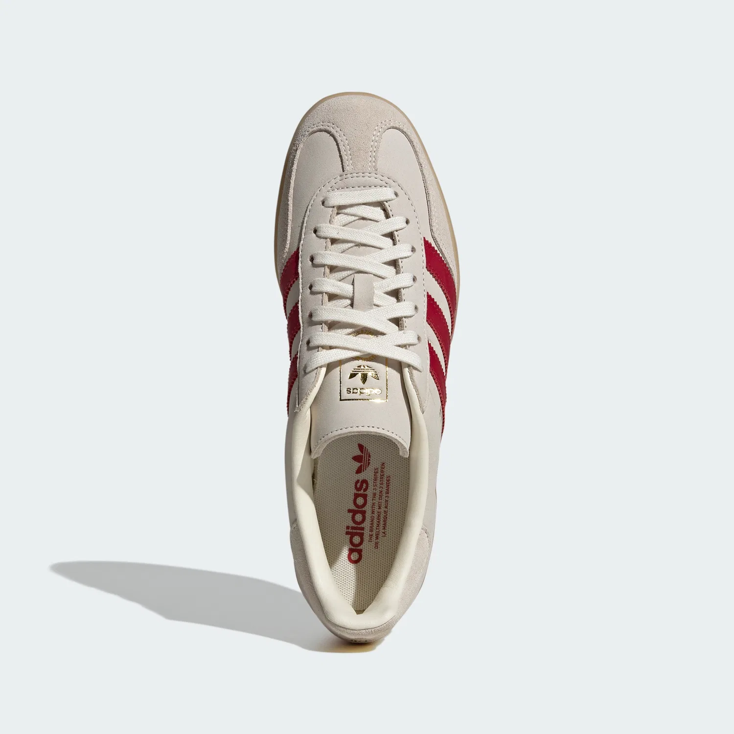 Мужские низкие кроссовки Adidas Gazelle Indoor Cream White — фото 3