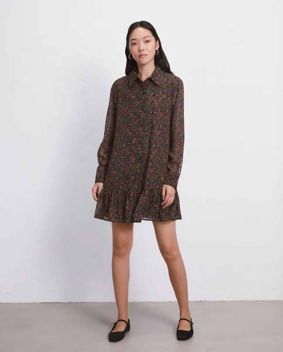 

Короткое платье с длинными рукавами Easy Wear, черный