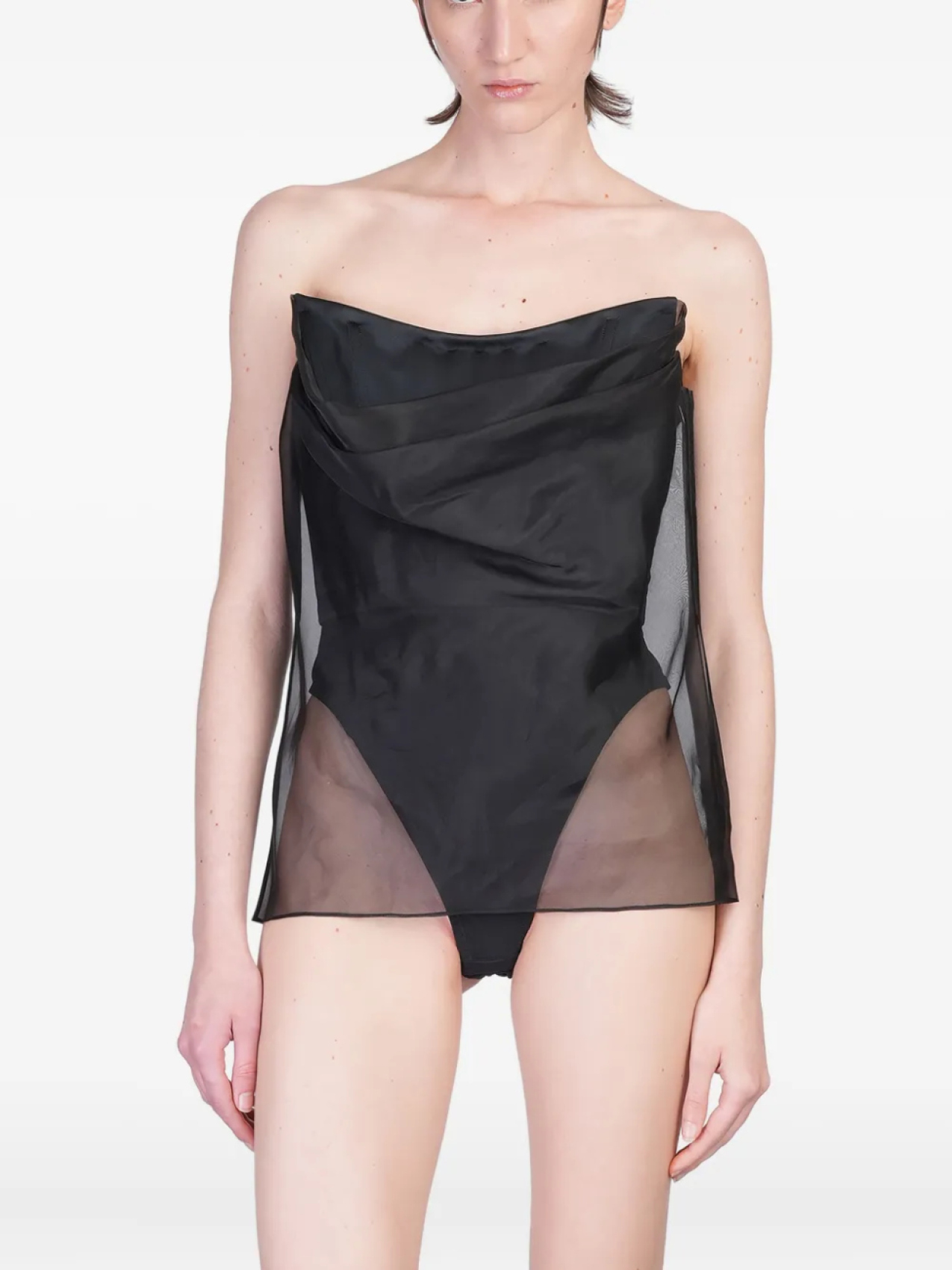 

Блузка Del Core draped bustier top, черный