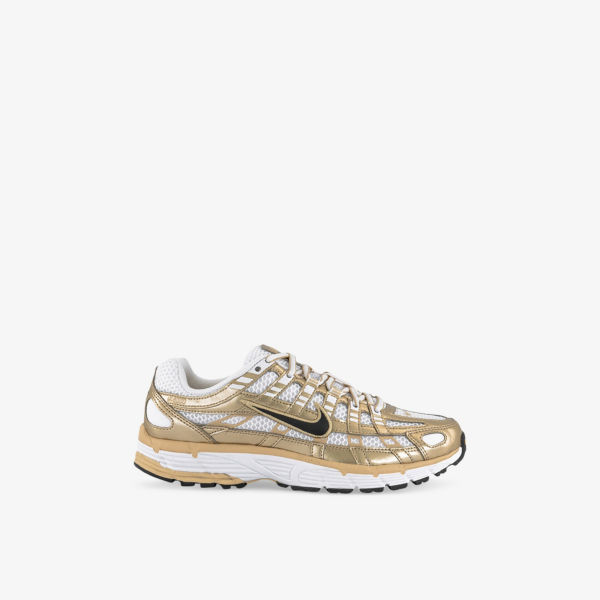 

Кроссовки P-6000 из кожи и сетки с низким верхом Nike, черный