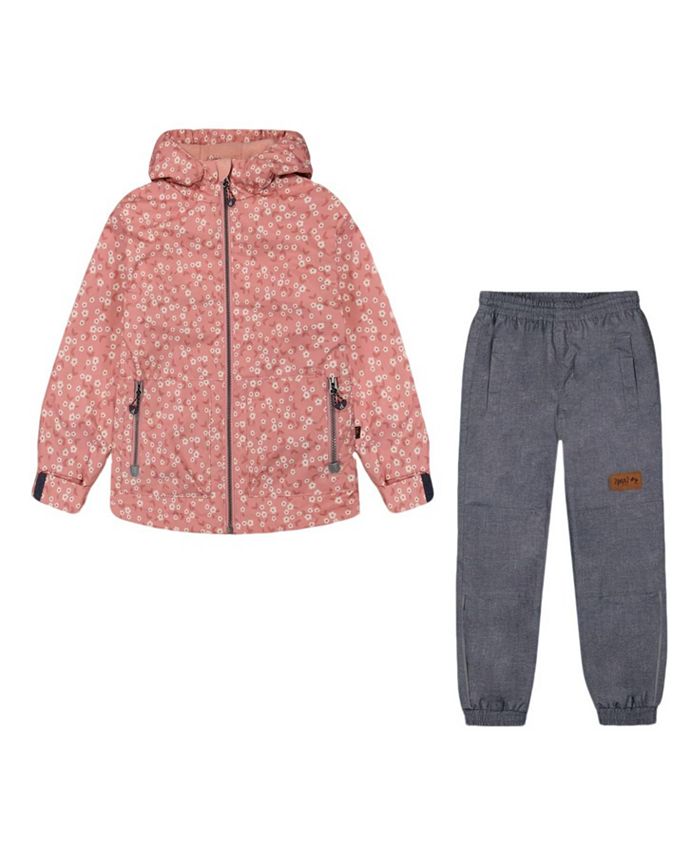 

Детский комплект верхней одежды для девочек "Printed Jacket Two-Piece" на межсезонье Deux par Deux, розовый