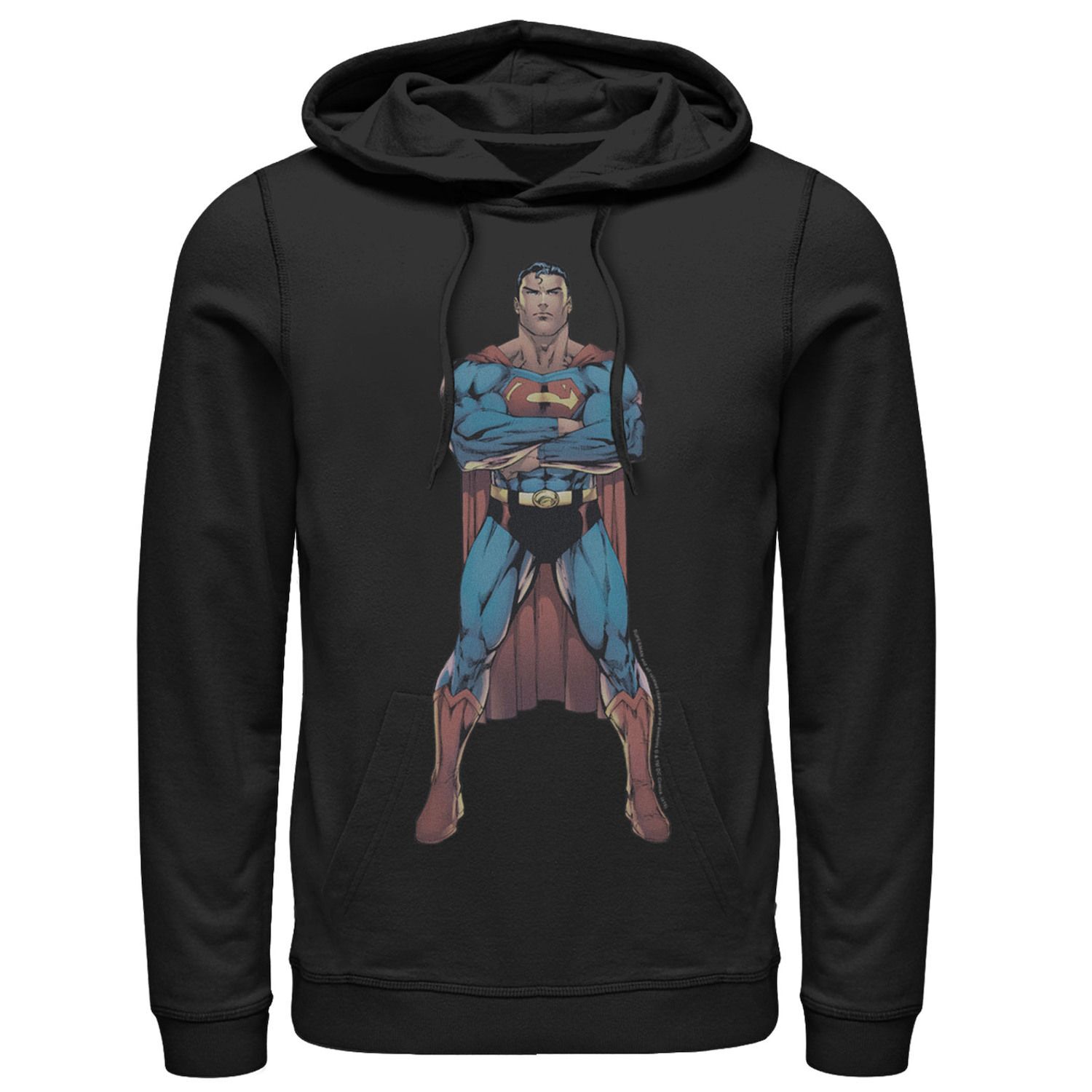 

Мужская толстовка с капюшоном и плакатом в стиле комиксов DC Superman Power Stance, Black DC Comics, черный