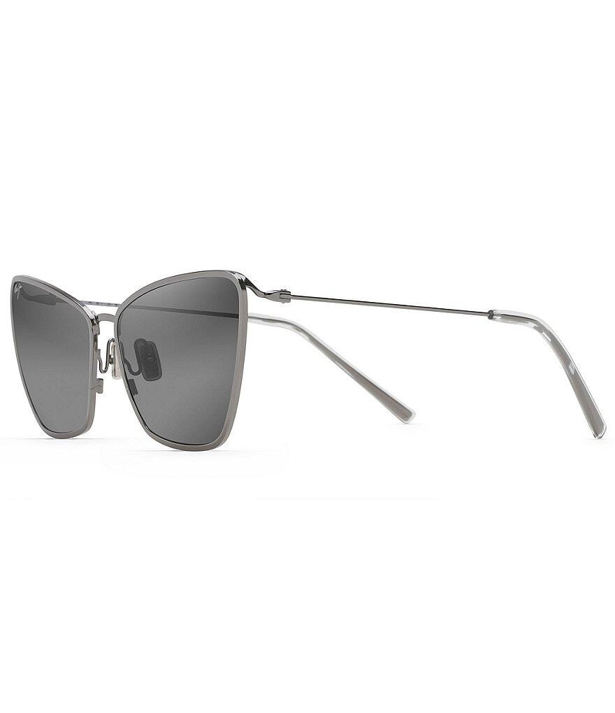 

Солнцезащитные очки Maui Jim Puakenikeni PolarizedPlus2 «кошачий глаз», 61 мм, серый