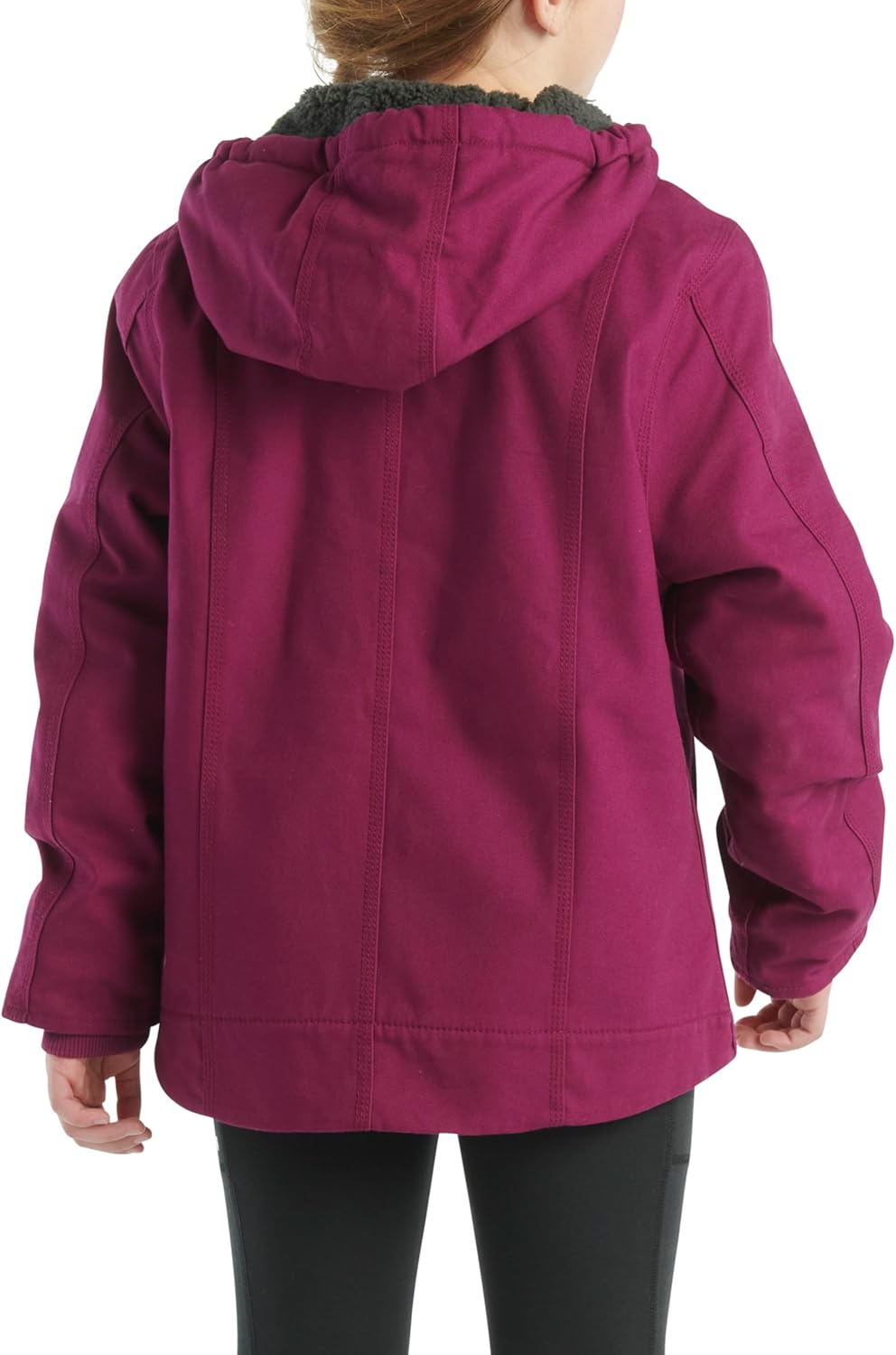 Carhartt детская утепленная куртка с капюшоном CP9547 Canvas - для девочек, Sierra Plum Caspian — фото 4
