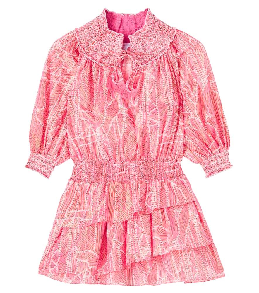 

Платье Anna из хлопковой смеси Poupette St Barth Kids, Pink Akoya