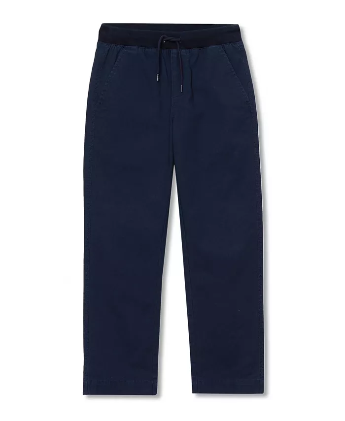 

Брюки Big Boys Husky Stretch с мягкой резинкой на поясе и усиленными коленями на молнии Lands' End, синий