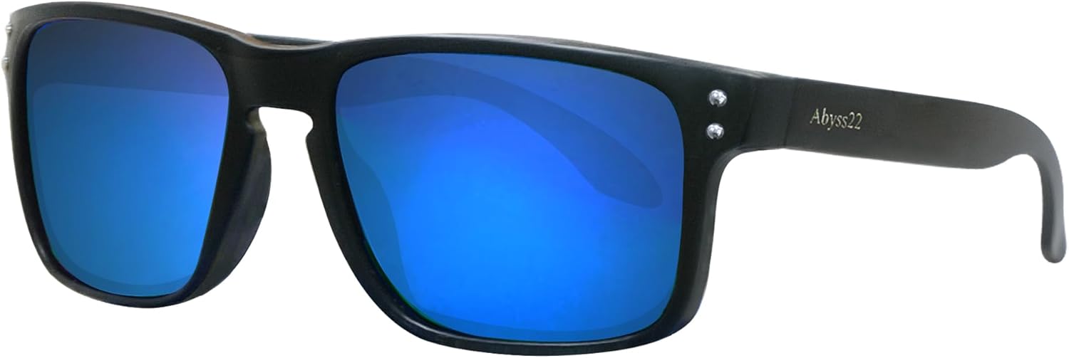 

Классические поляризованные солнцезащитные очки Abyss22 для мужчин и женщин, спортивные, для вождения, с защитой от УФ-излучения Generic, Matte Black Frame / Blue Mirror Lens