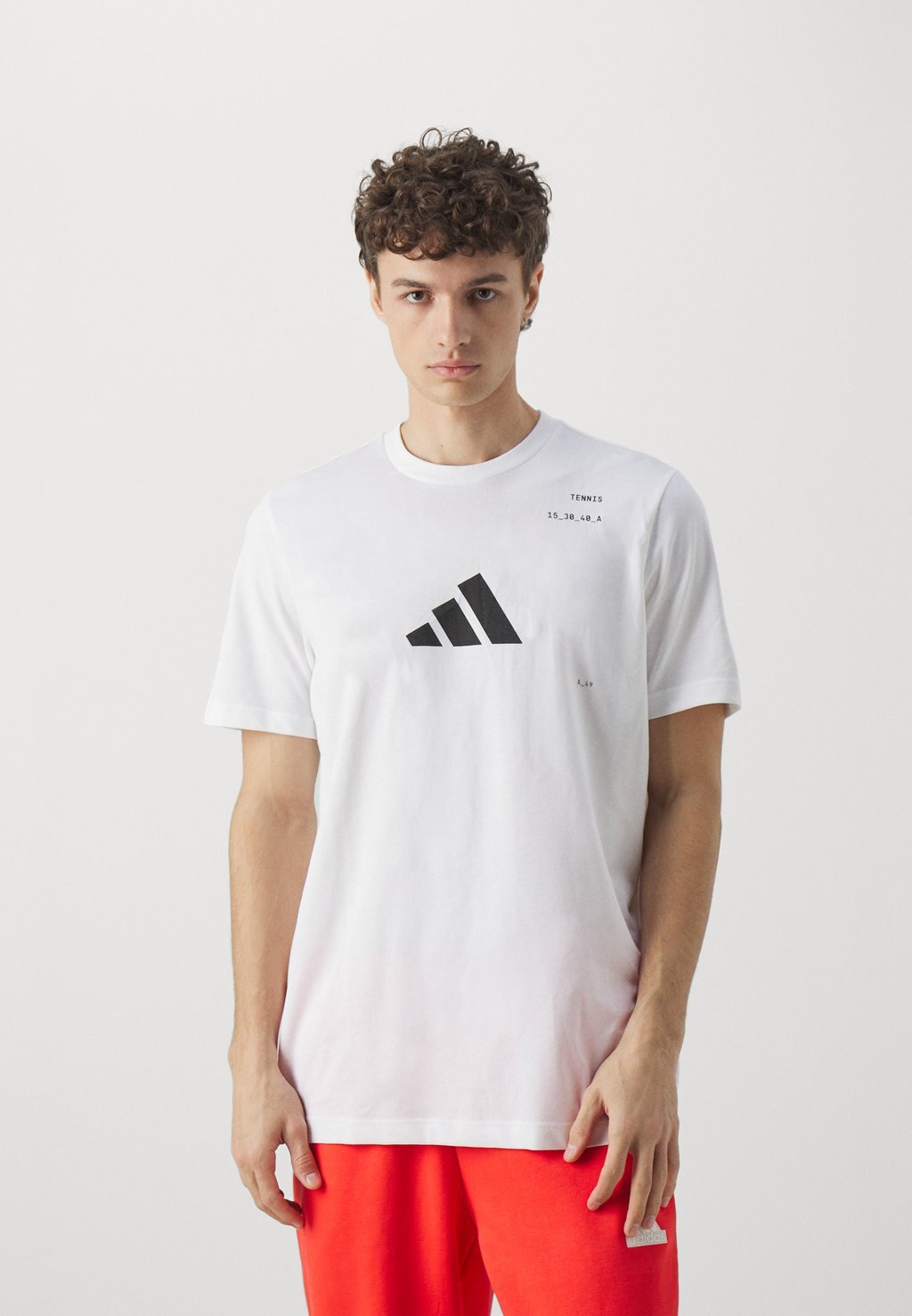 

Футболка с принтом Adidas, белая, Белый, Футболка с принтом Adidas, белая