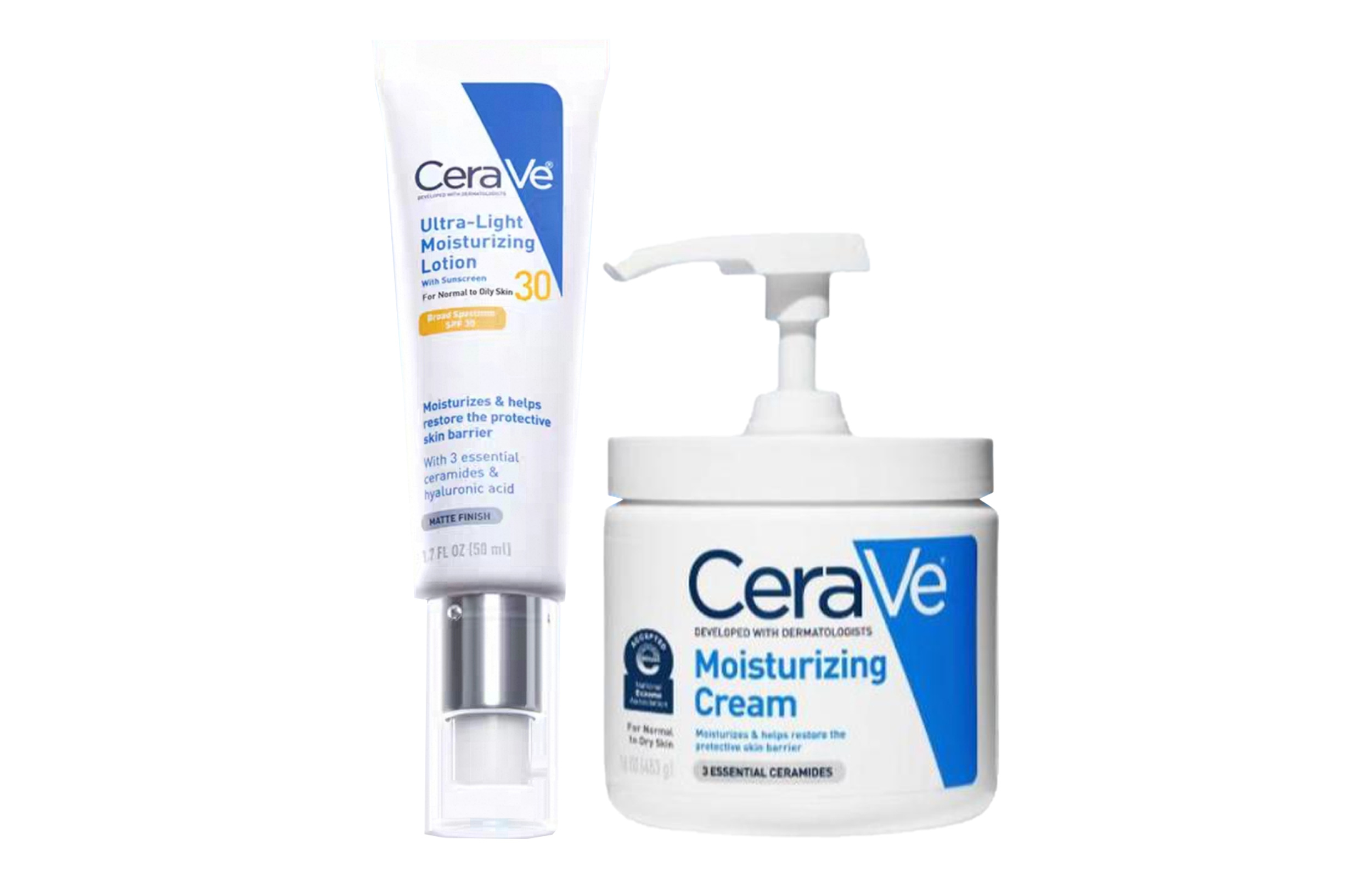 

Набор для ухода за кожей с легкой солнцезащитой успокаивающий 50мл+453г CeraVe