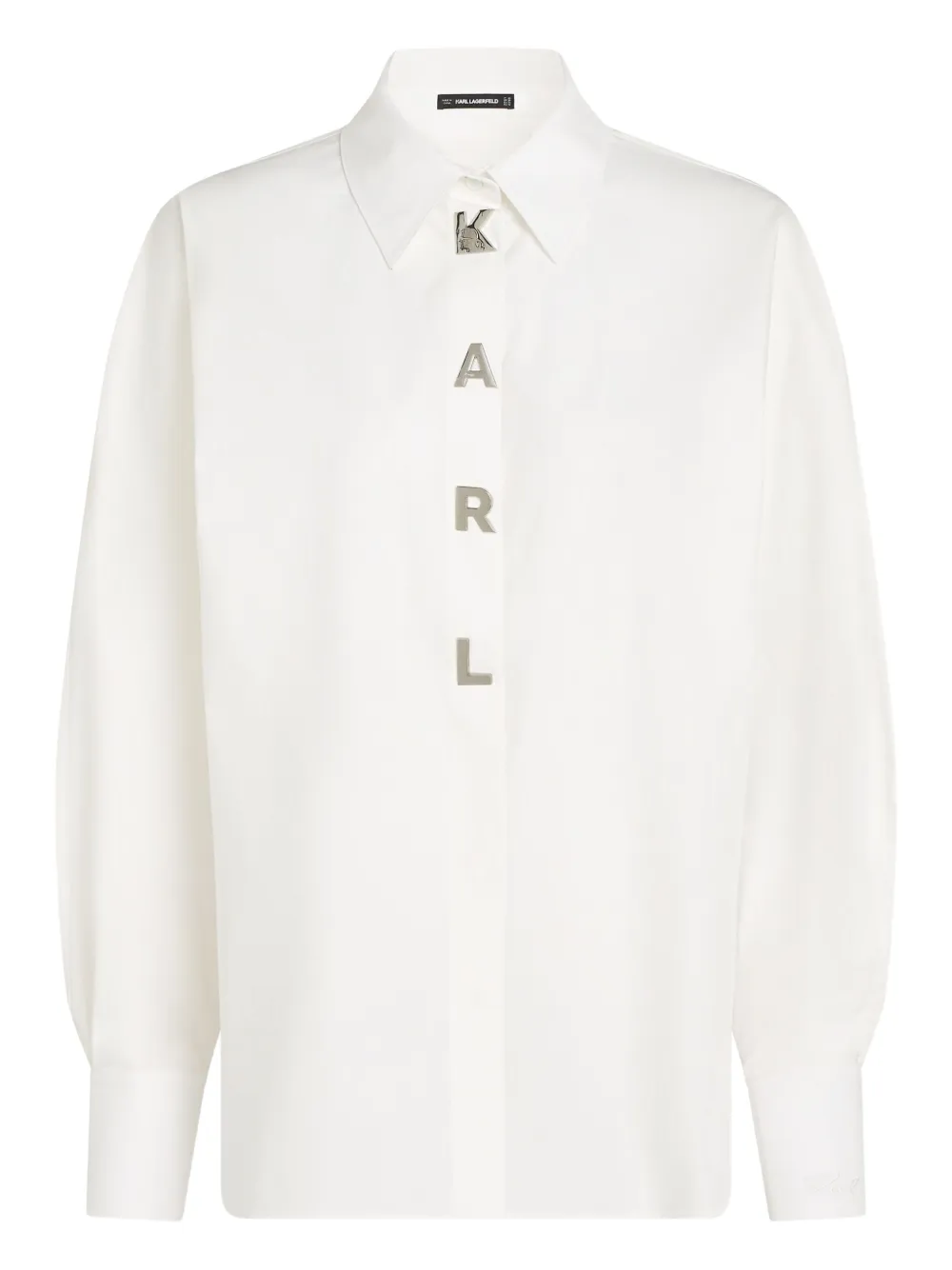 

Рубашка с логотипом KARL LAGERFELD, белый
