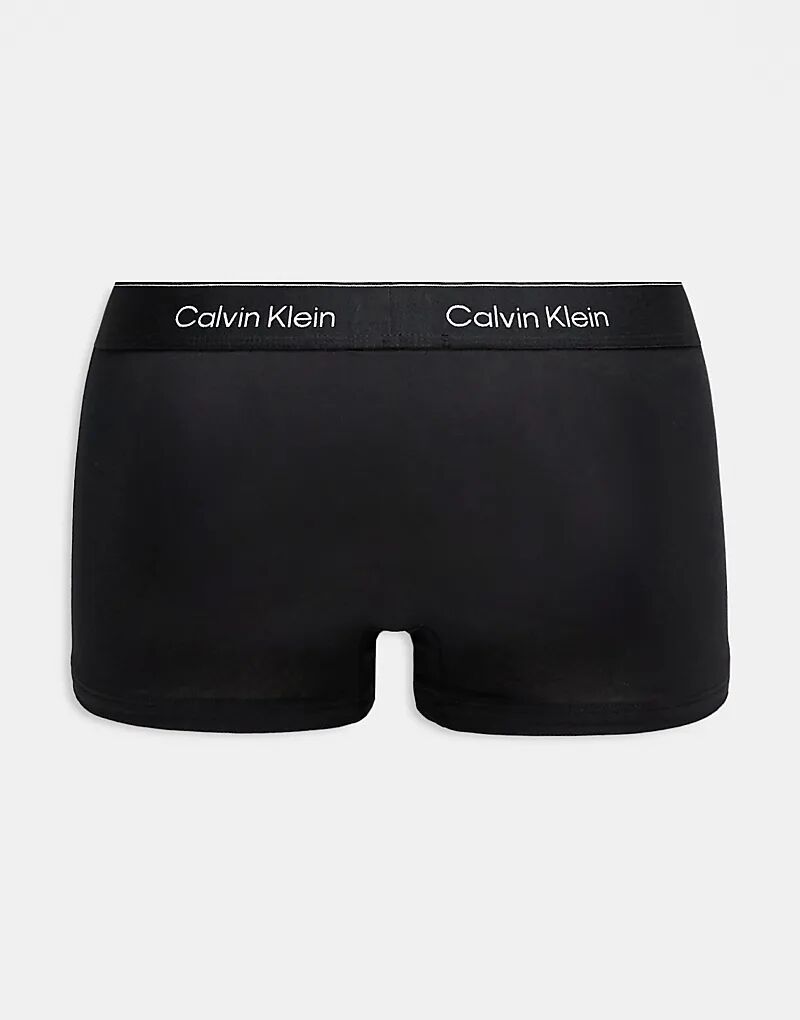 Комплект из 5 пар брюк Calvin Klein Icon Cotton Stretch с низкой посадкой, черного цвета — фото 2
