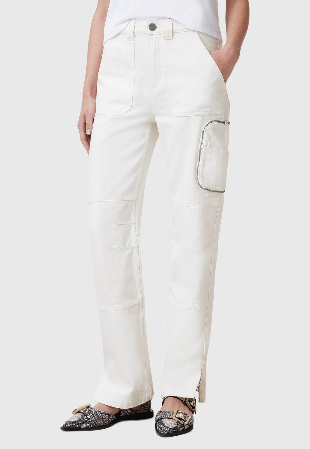 

Джинсы прямого покроя FLORENCE CARGO AllSaints, белый