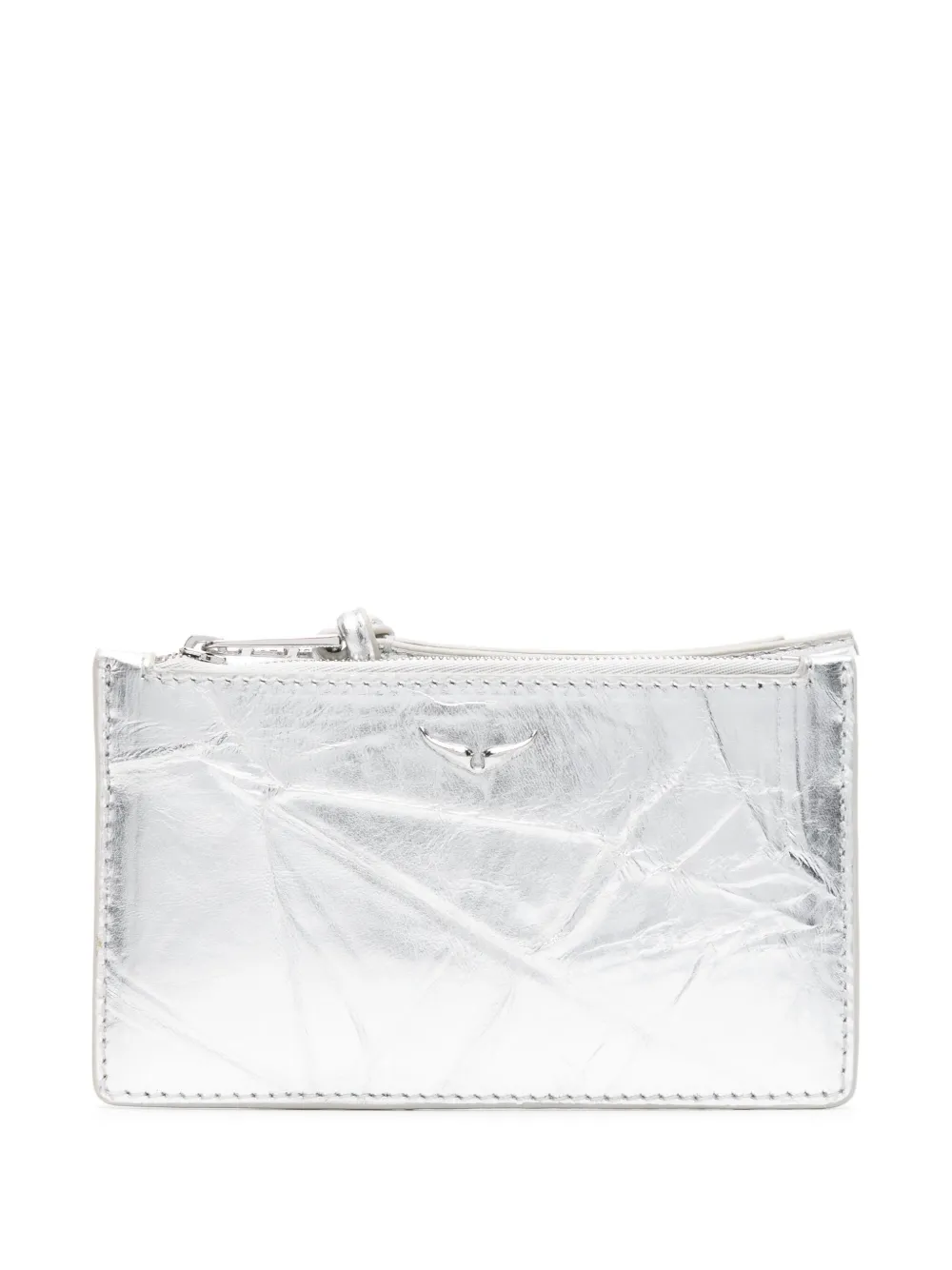

Кошелек для монет Long Eternal с эффектом металлик Zadig&Voltaire, серебяный