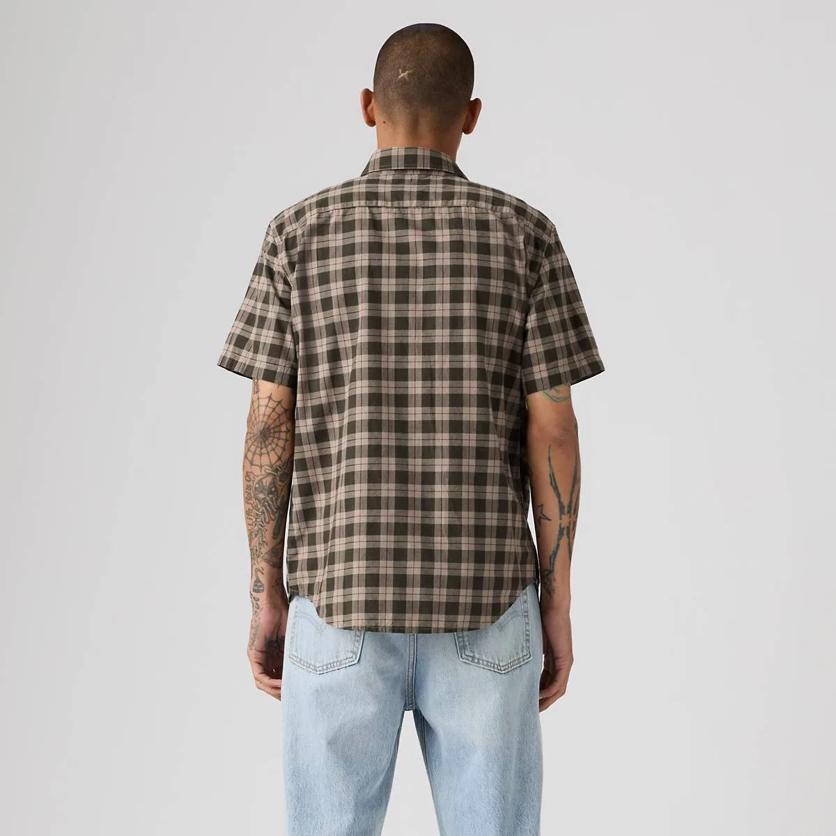 Классическая рубашка с одним карманом и коротким рукавом Levi's, Tilly Plaid Brindle - Multi-Color — фото 4