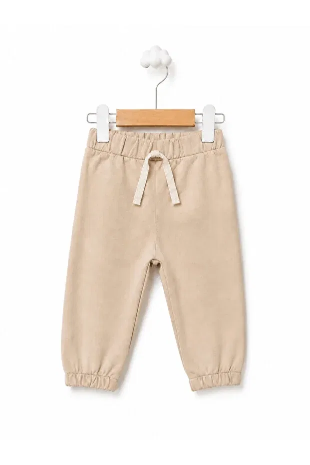 Детский комплект штанов для мальчиков хлопковый Basics For My Baby, Green-Beige — фото 3