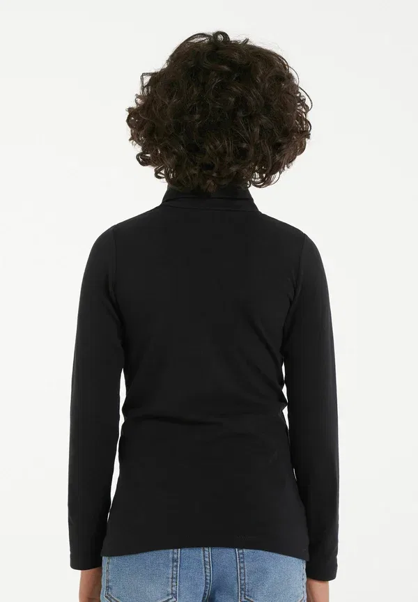 Лонгслив хлопковый Long sleeved top Tezenis, черный — фото 3