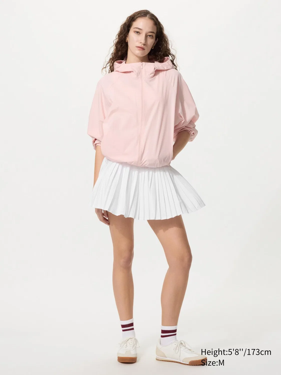 Активная юбка-шорты Uniqlo, плиссированная, белый — фото 2