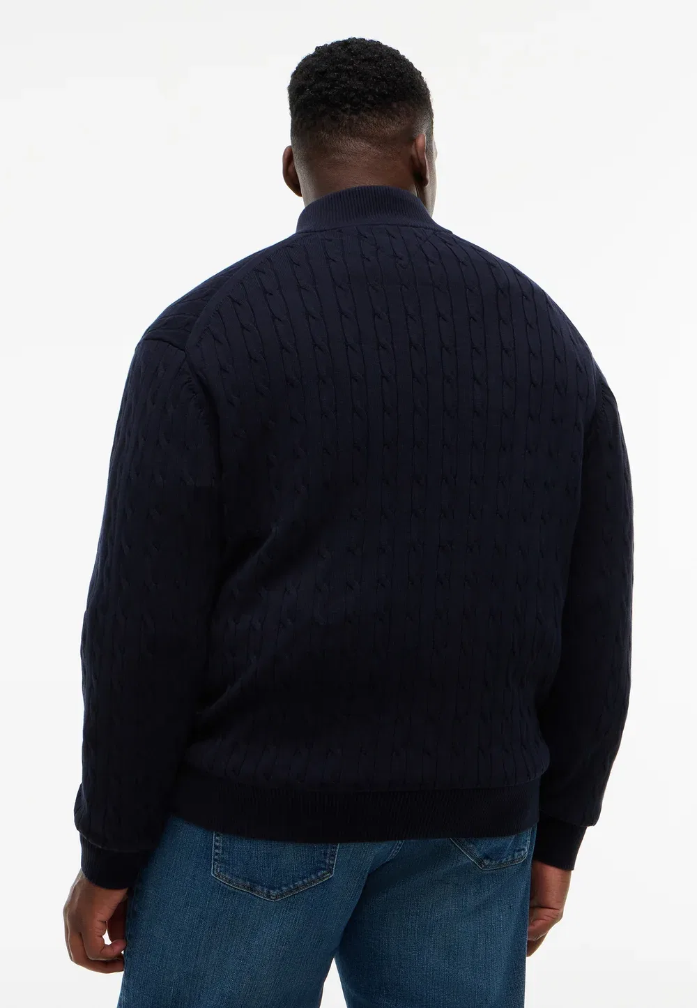 Классический кабельный жгут-имитация - джемпер Tommy Hilfiger, Navy Blue — фото 3
