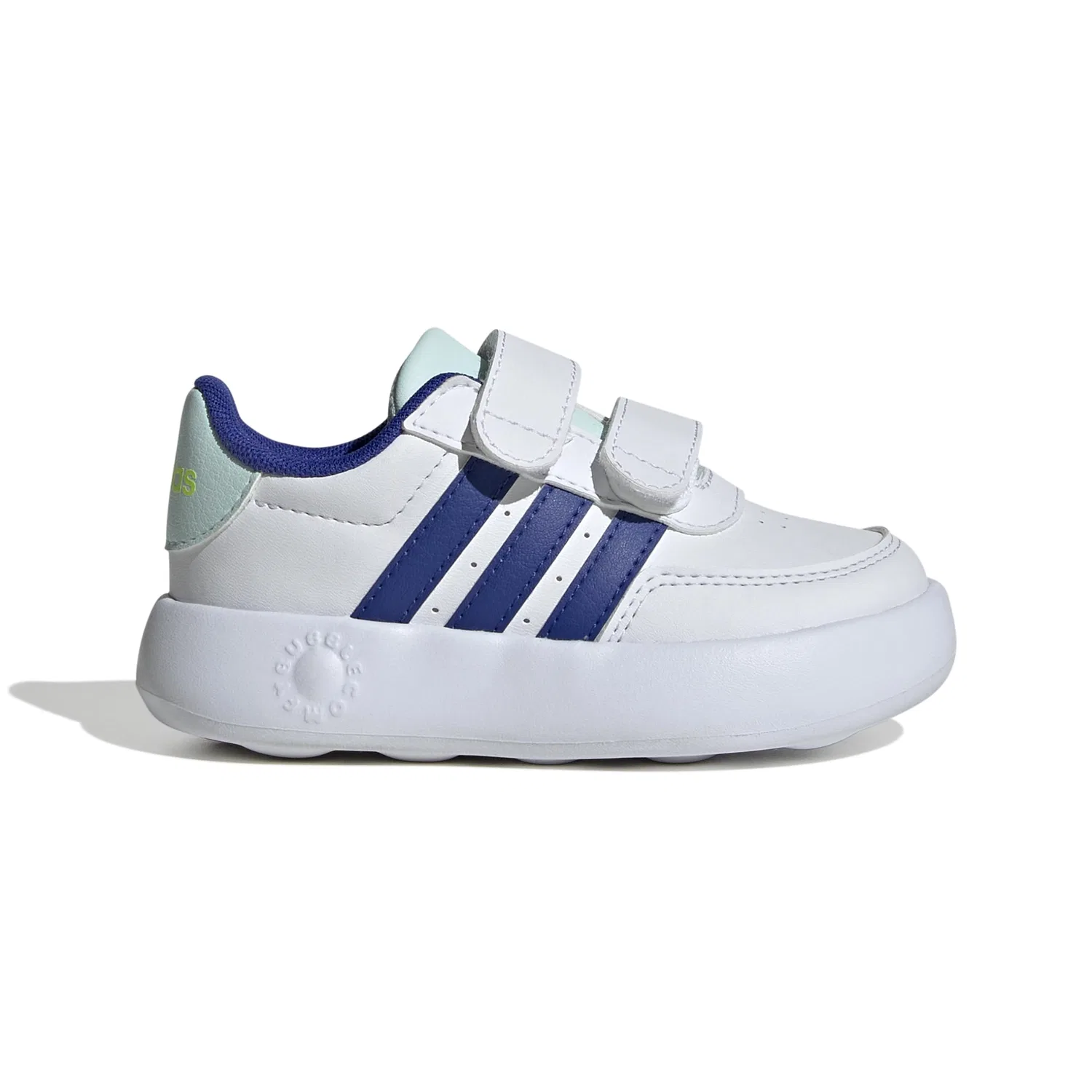Детские кроссовки для мальчиков с полосками Breaknet 2.0 Adidas, Cloud White Semi Lucid Blue Halo Mint