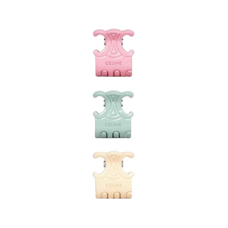 Заколка для волос, многоцветная, CELINE, Light Pink/Mint Green/Vanilla