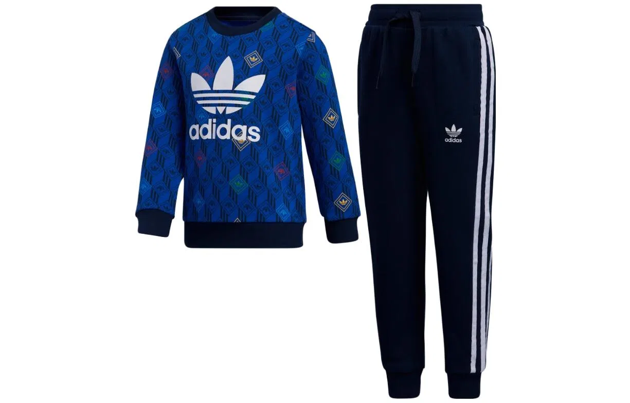 Детский спортивный комплект с принтом Casual Sportswear Adidas Originals, Royal Blue