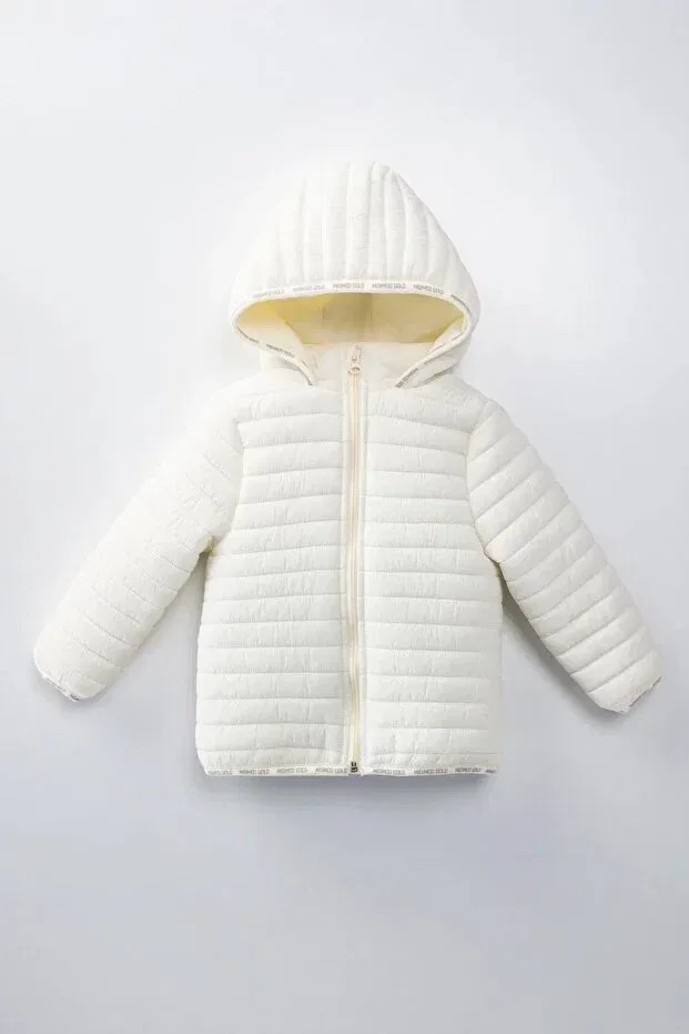 Детское пальто для девочек стеганое Little Baby, White