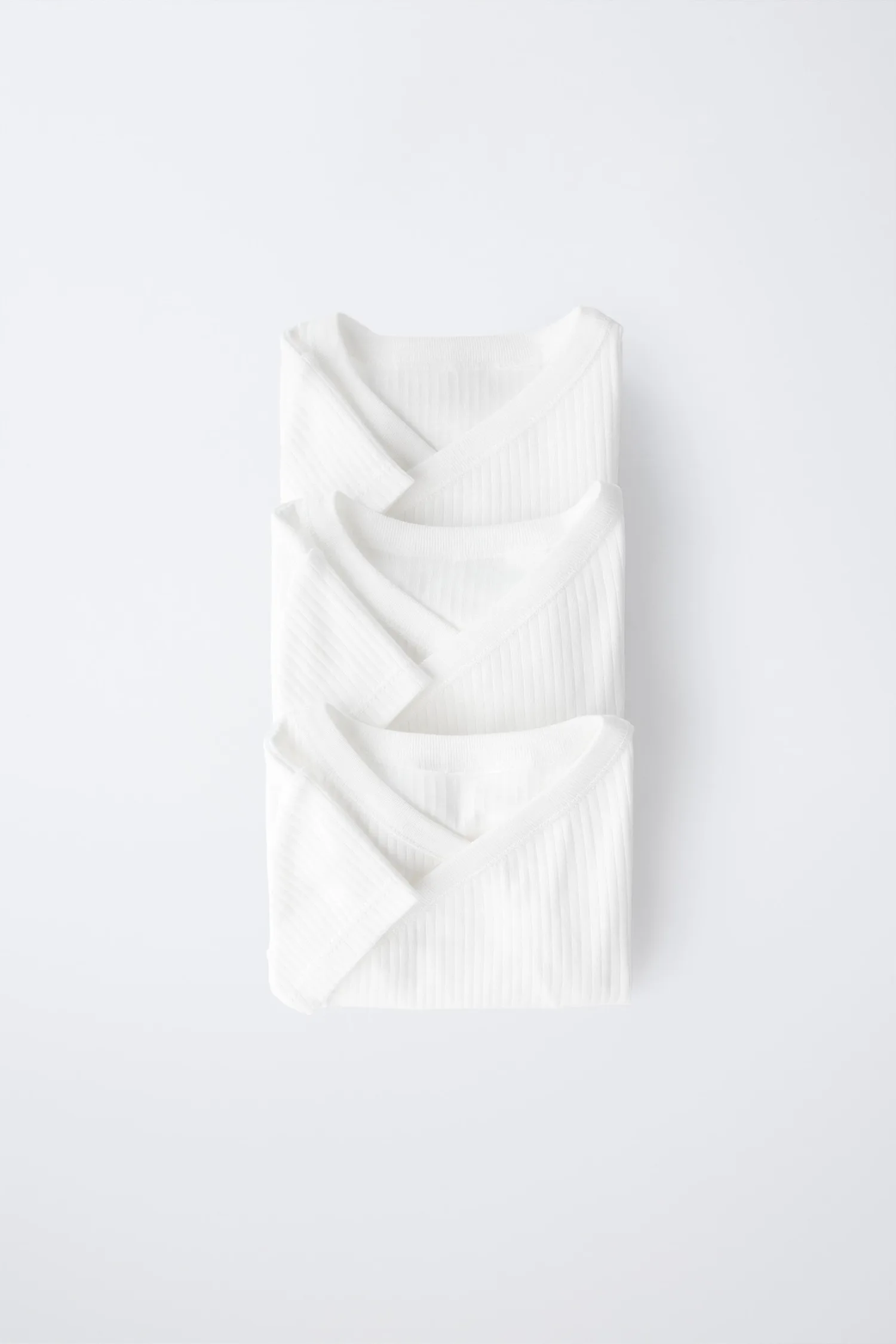 Комплект из 3 боди-кимоно с короткими рукавами и воротником-стойкой Zara, белый