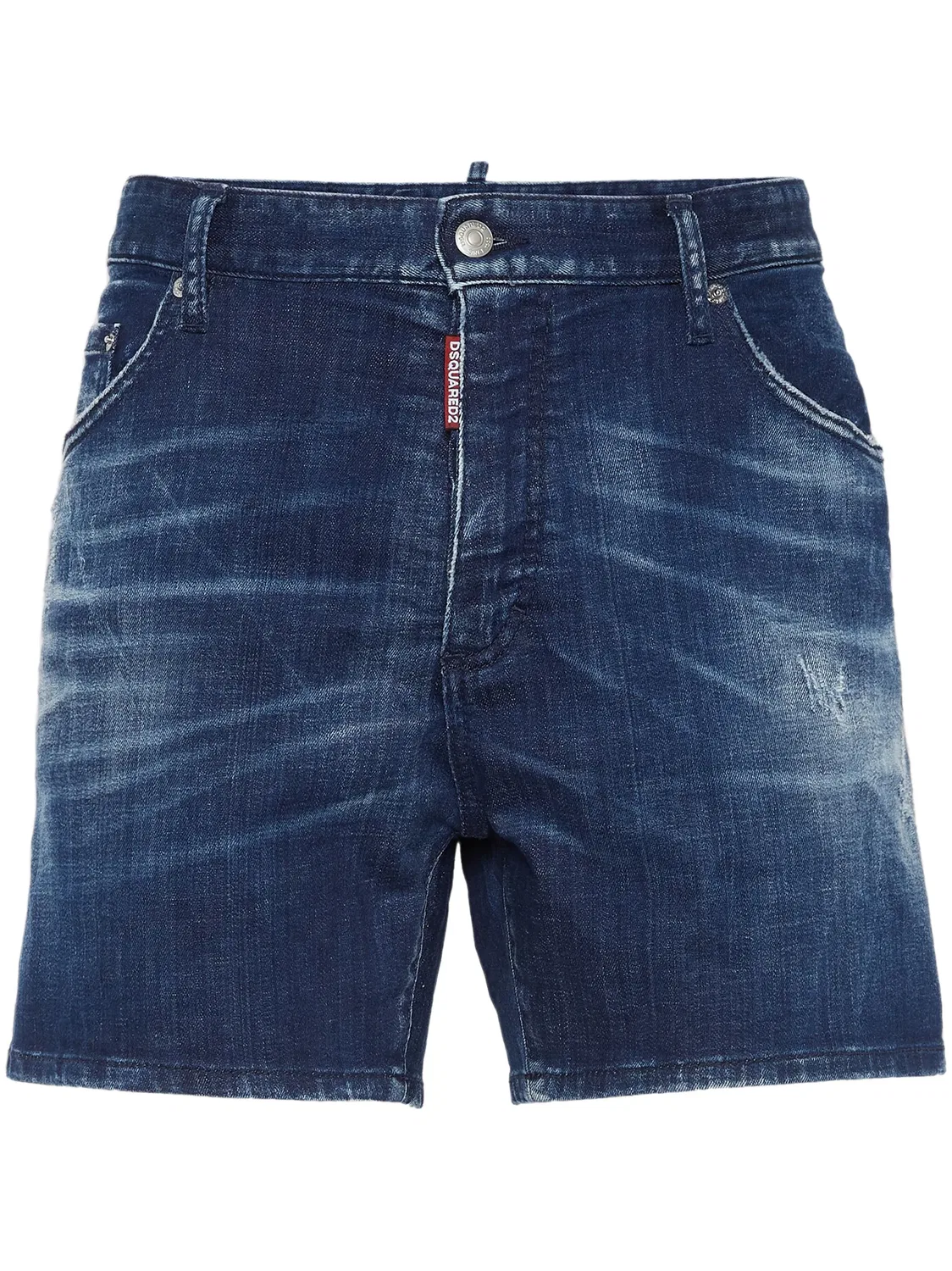 Шорты из денима с эластаном DSQUARED2, синий
