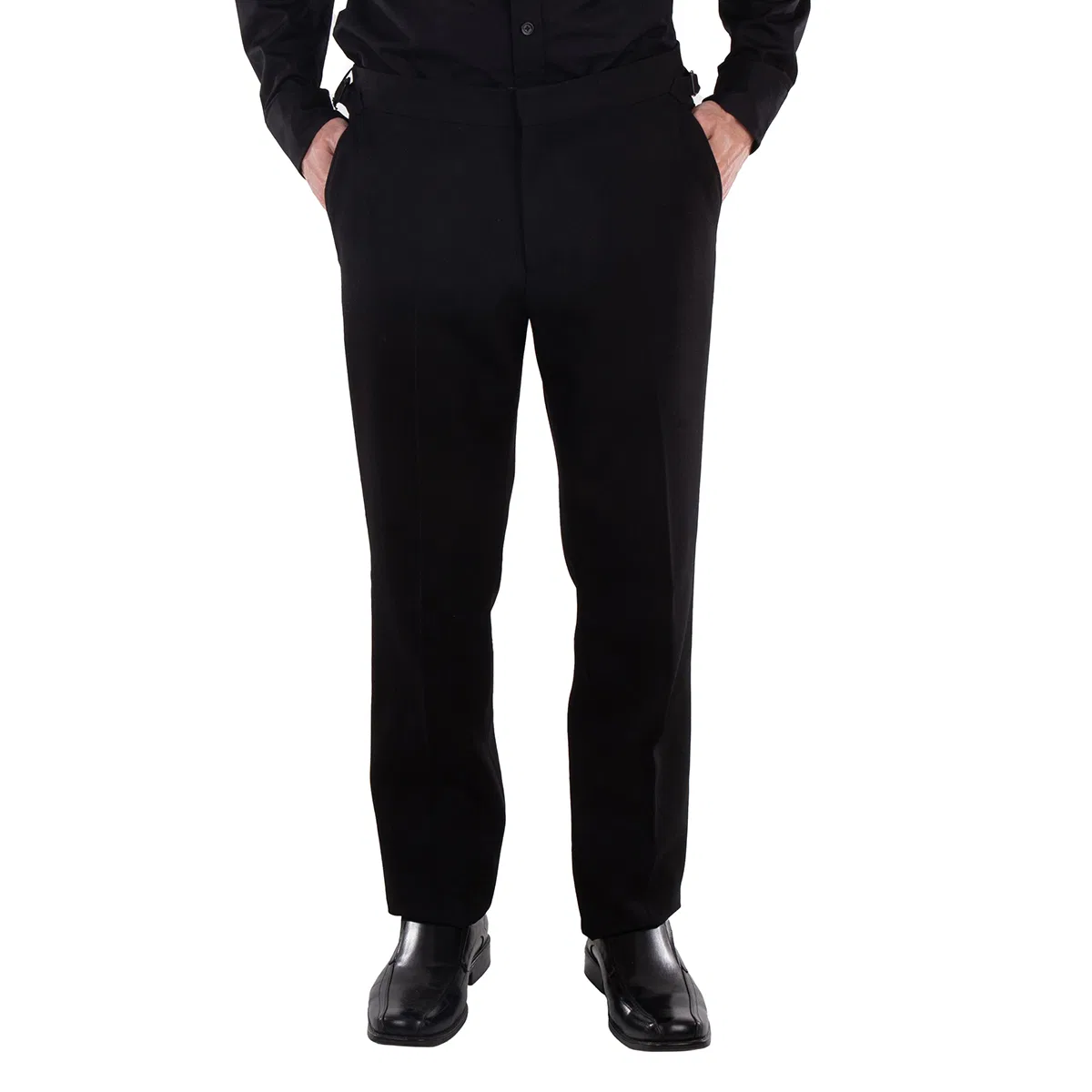 Брюки прямого кроя из шерсти Straight-Leg Wool Pants Burberry, Black