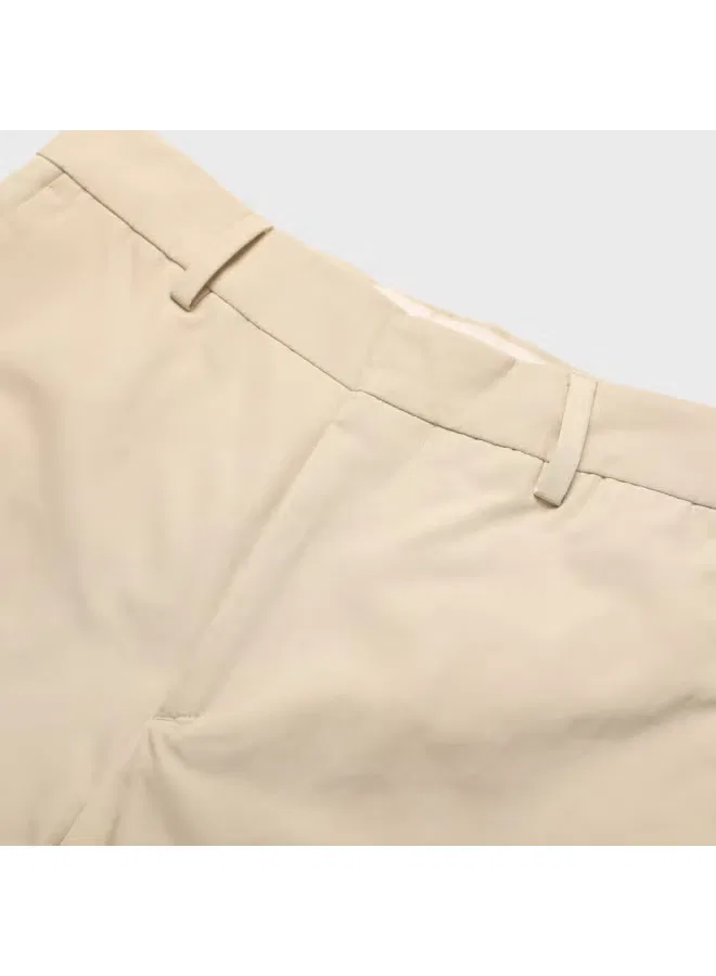 Брюки свободного кроя хлопковые Zara, светло-хаки — фото 4