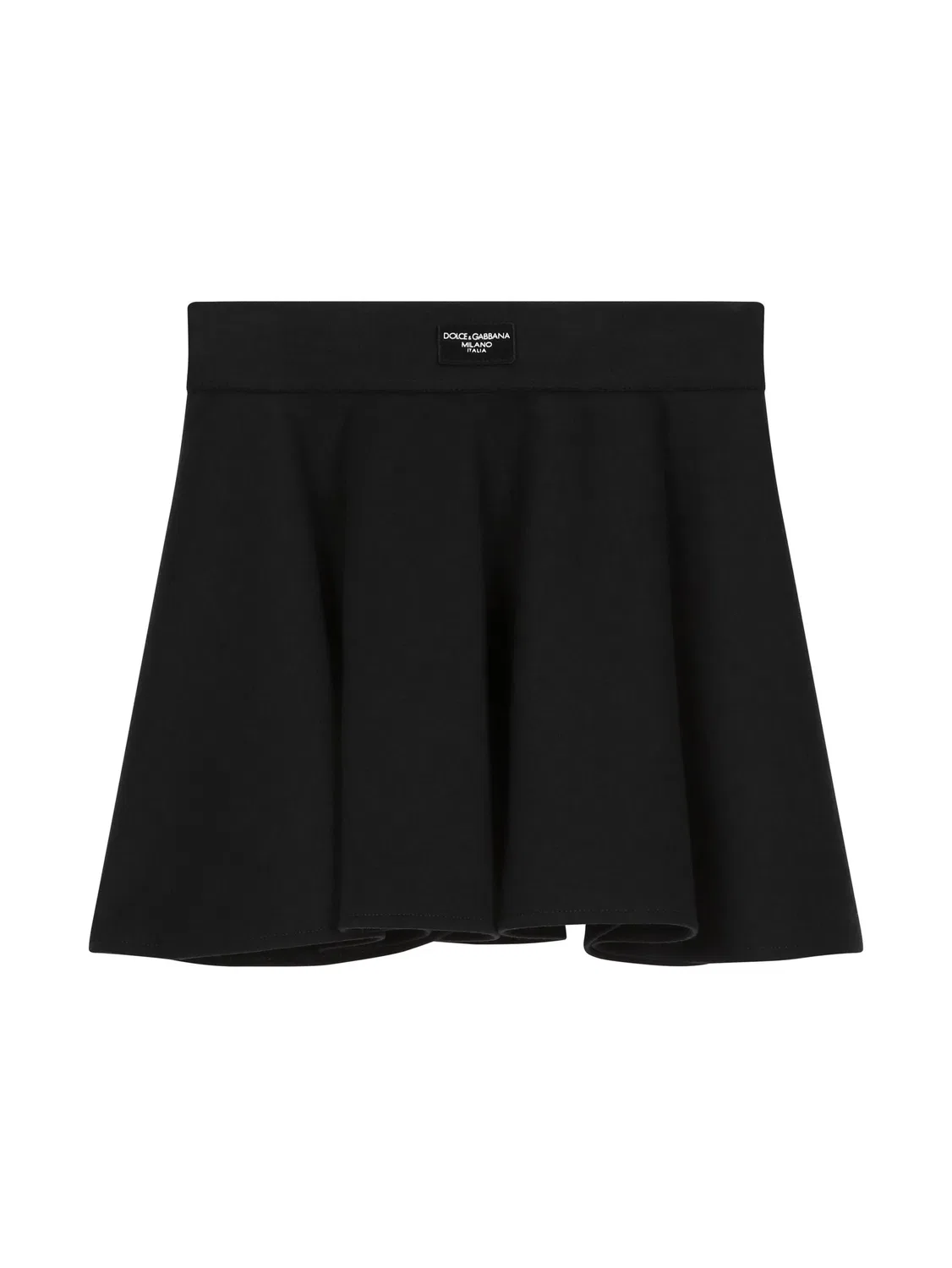 Юбка-мини с аппликацией логотипа Dolce & Gabbana, черный