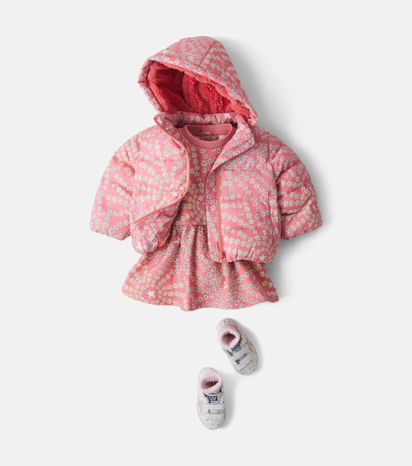 Нарядное платье с принтом Stella Mccartney Kids, розовый — фото 2