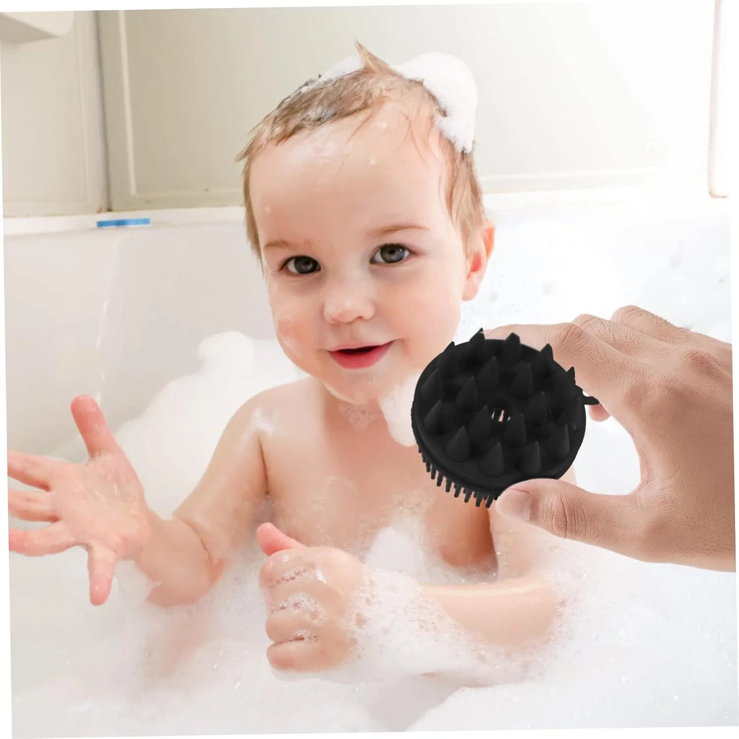 Силиконовая щетка для душа Healvian, 3 в 1, Черный — фото 3