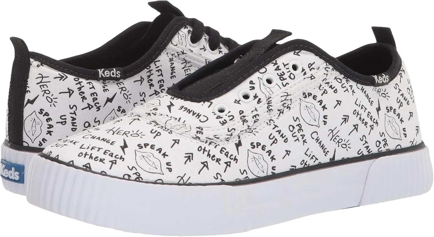 Детские кеды для мальчиков с принтом Topkick Keds, White/Black — фото 2