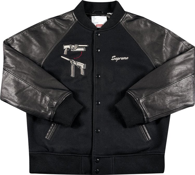 

Куртка Supreme Aeon Flux Varsity Jacket 'Black', черный