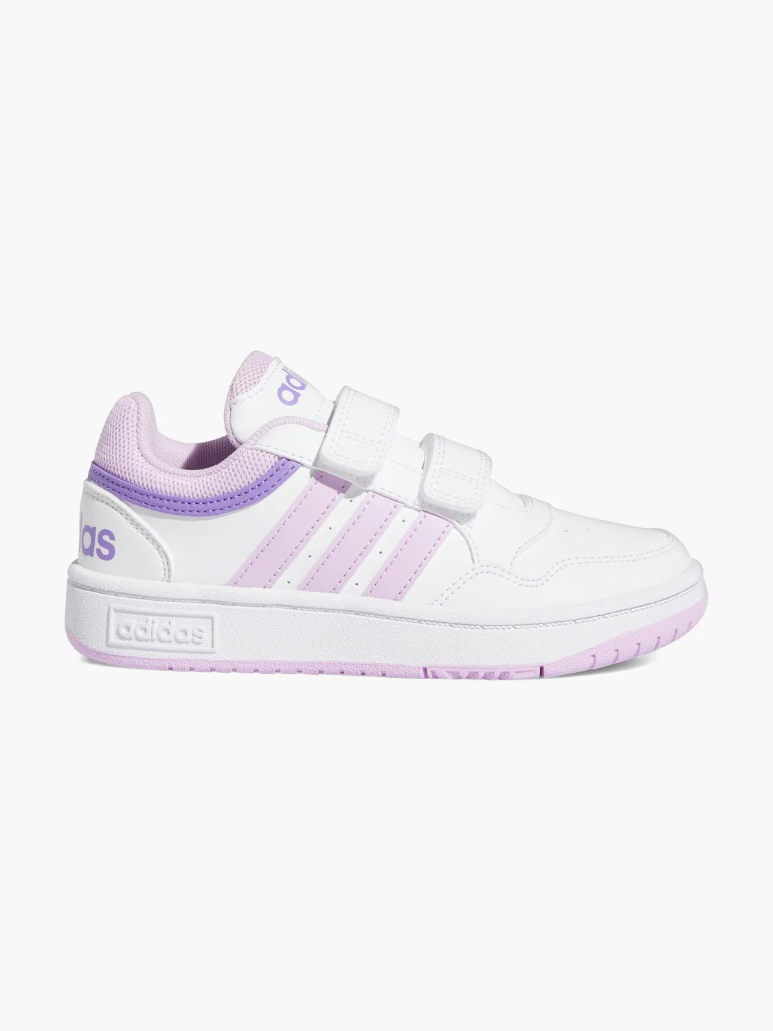 Детские кроссовки на липучках Adidas Hoops 3.0 CF C, белый