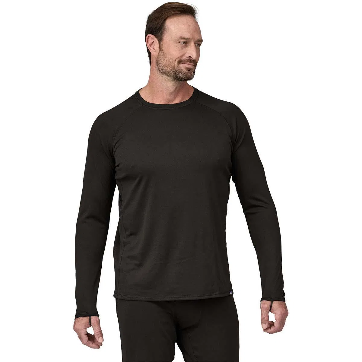 Термобелье футерное с длинным рукавом Patagonia Capilene Midweight Crew, Black