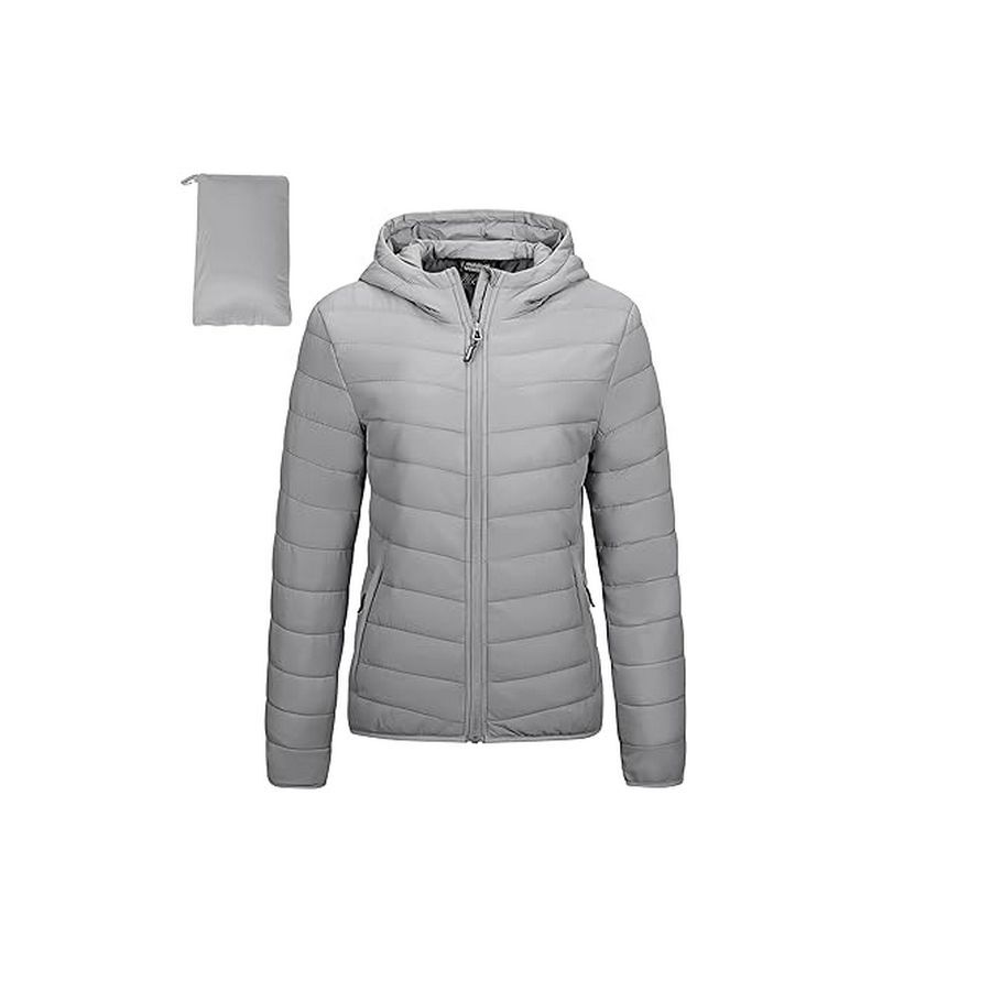 

Куртка Outdoor Ventures Women's Packable Lightweight Full-Zip With Hood, серый
