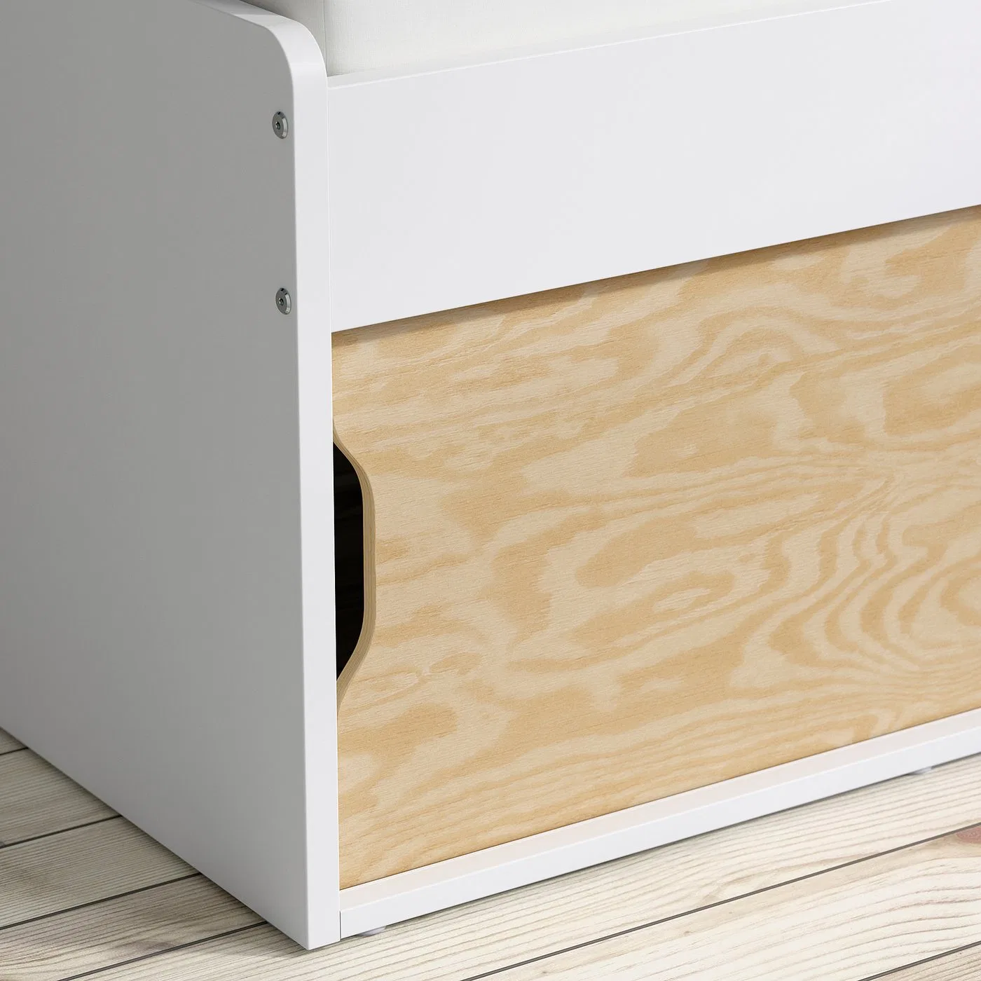Кровать IKEA KLIPPUGGLA с ящиками и бортиком, 90x200 см, белый — фото 4