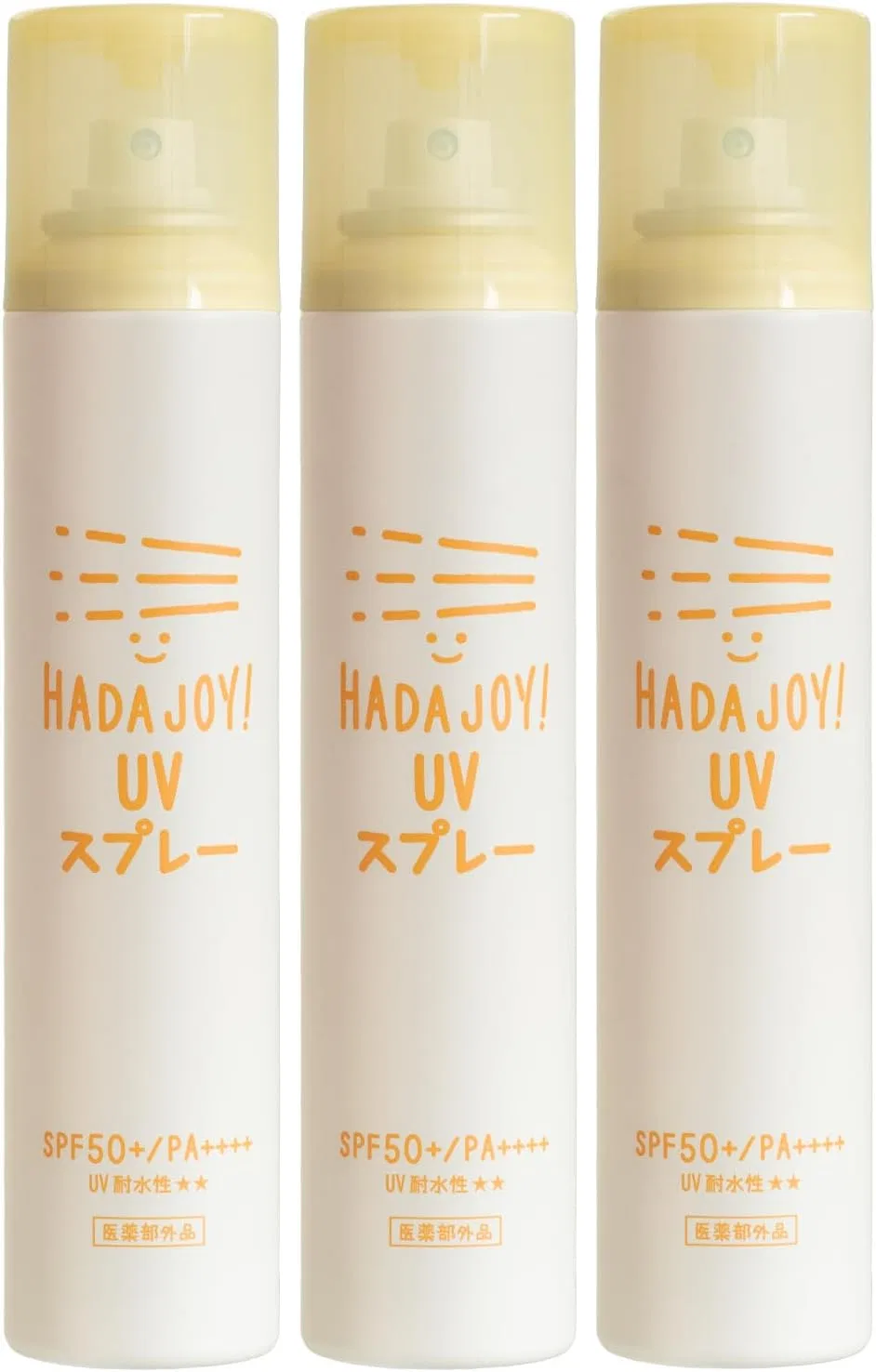 Солнцезащитный спрей HADA JOY! SPF50+ PA++++ бесцветный 130 г, набор 3 шт Tramparan