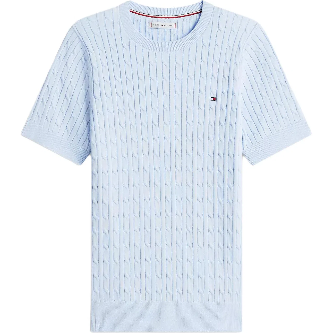 Свитер женский с круглым вырезом, Light Blue, Tommy Hilfiger