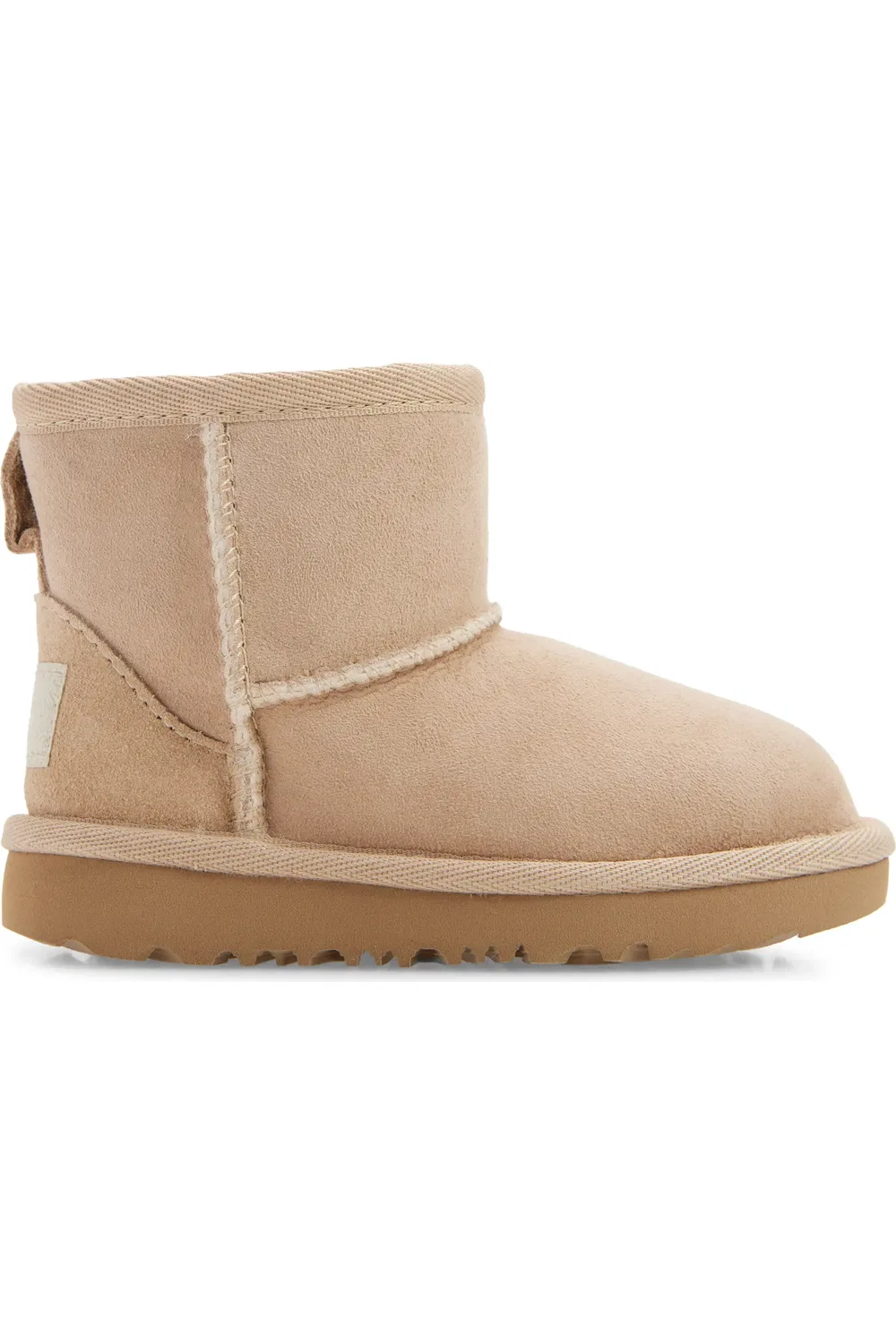 Детские ботинки на плоской подошве Classic Mini II UGG, Sand — фото 3