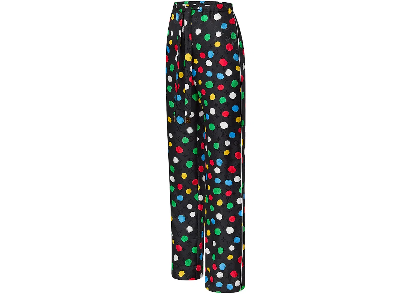 Женские брюки с принтом Painted Dots Louis Vuitton x Yayoi Kusama, черный — фото 2