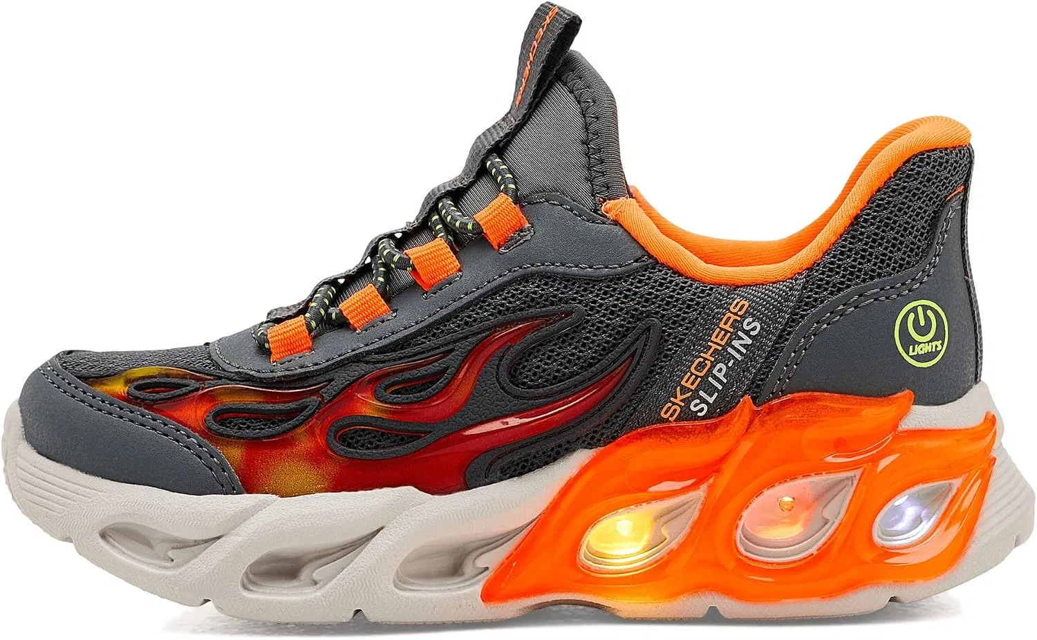 Детские кроссовки для мальчиков Thermo-Flash 2.0 Skechers, Charcoal/Orange Yellow — фото 4