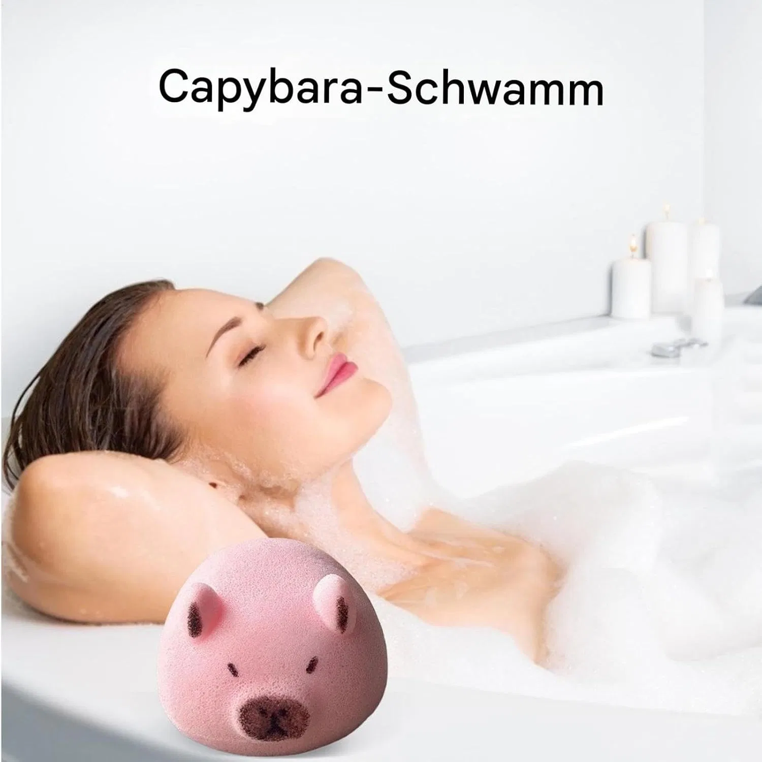 Мочалка для душа Capybara, Generisch, 12.5x10 см, Pink — фото 3