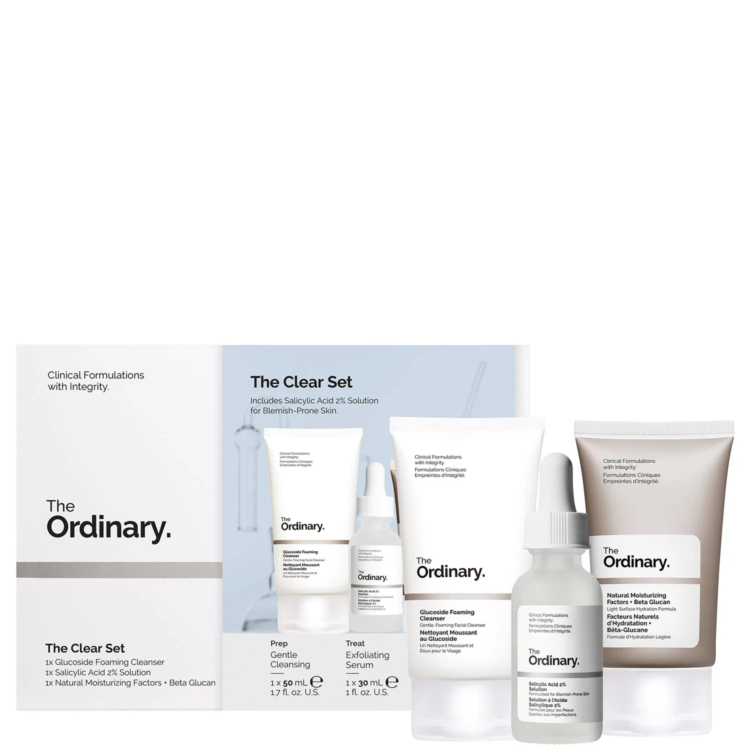 Набор для ухода за кожей с салициловой кислотой The Clear Set The Ordinary