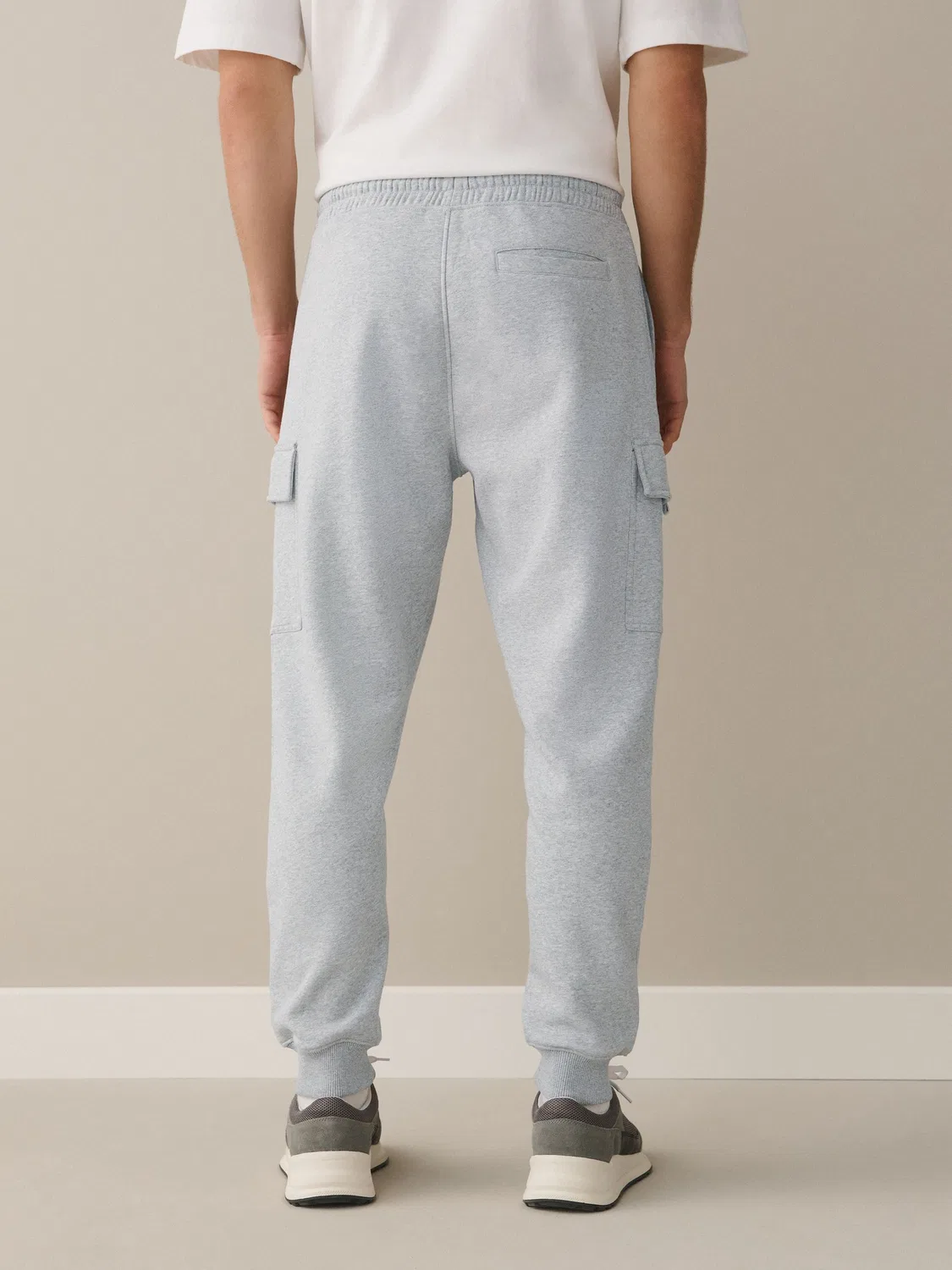 Джоггеры карго Slim Fit Grey Marl Next, серый меланж — фото 4