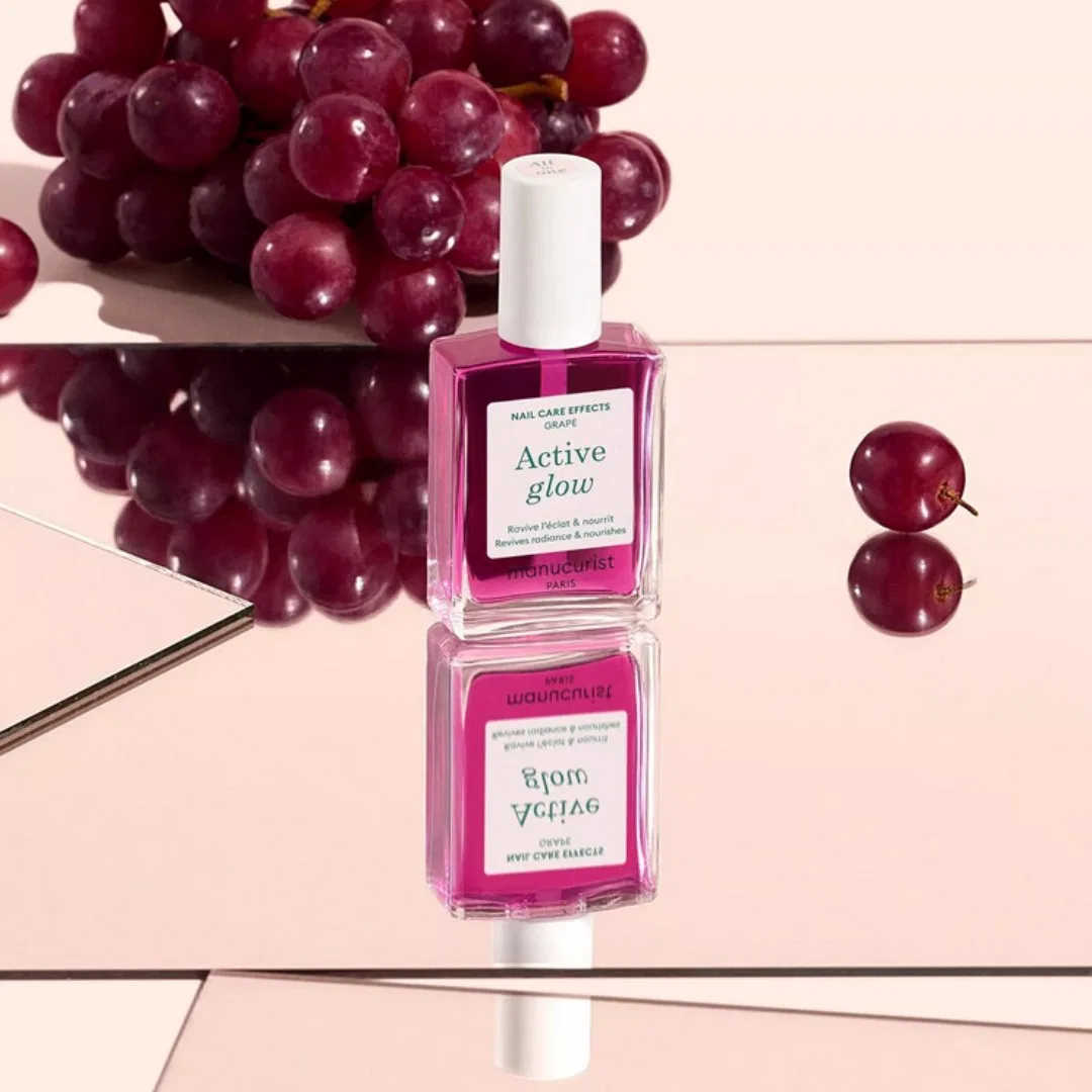 Укрепляющее средство для ногтей Manucurist Active Glow Revieves Radiance & Nourishes, 15 мл, Цвет: Grape — фото 4