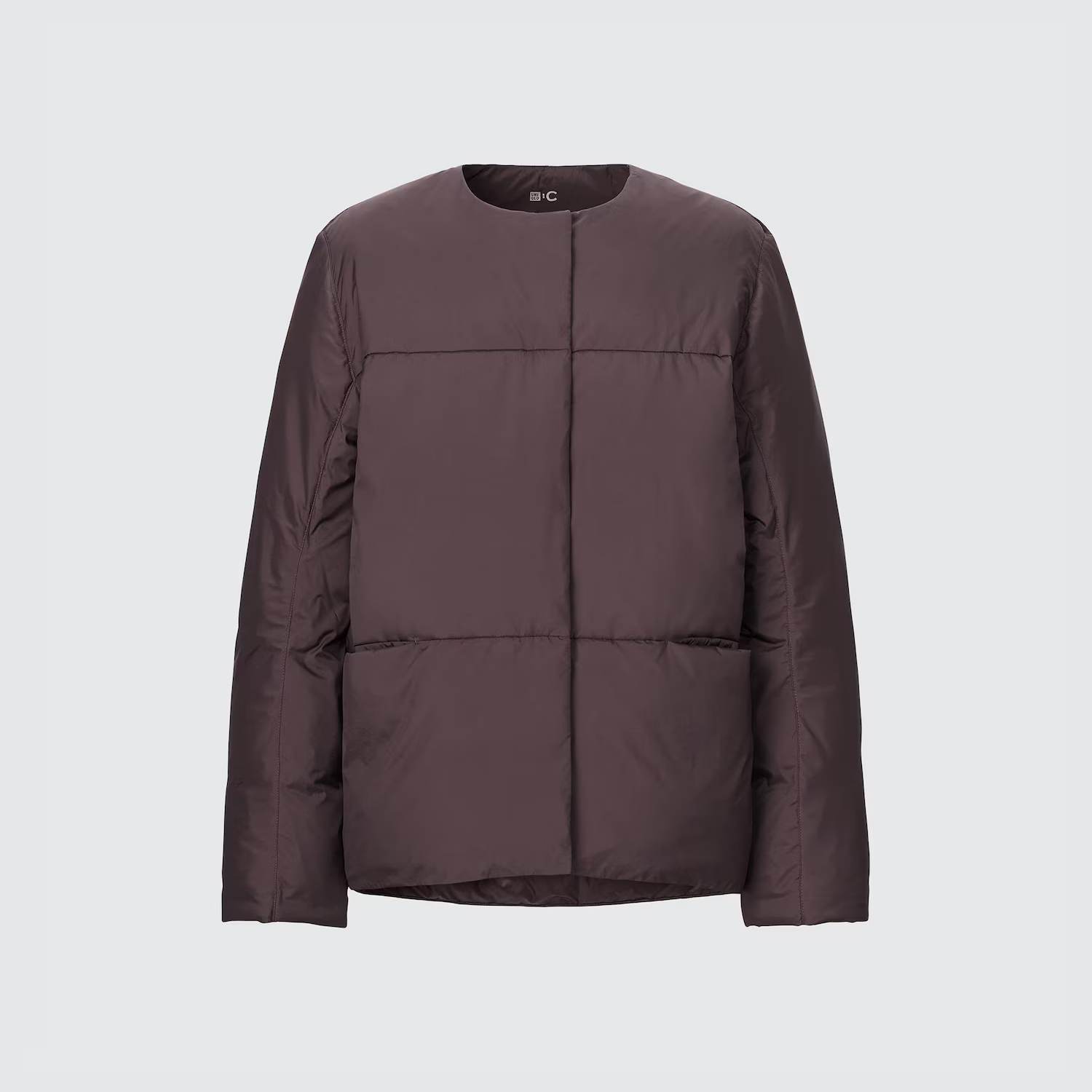 

Легкий пуховик UNIQLO, 38 темно-коричневый